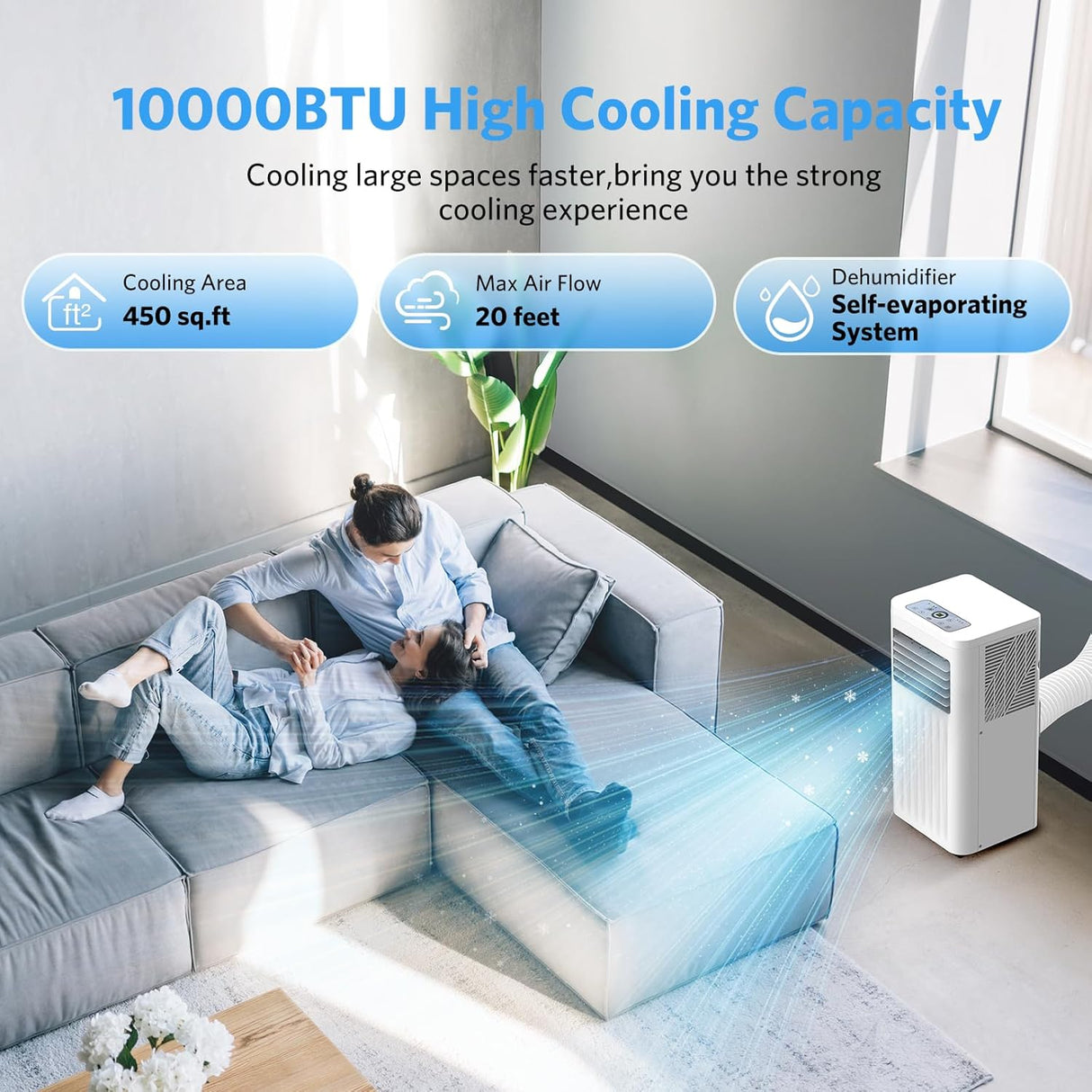 10000 BTUs Portable Air Conditioners with cooling/dehumidification/fan/sleep mode - ANTARCTIC - STARAir Conditioner