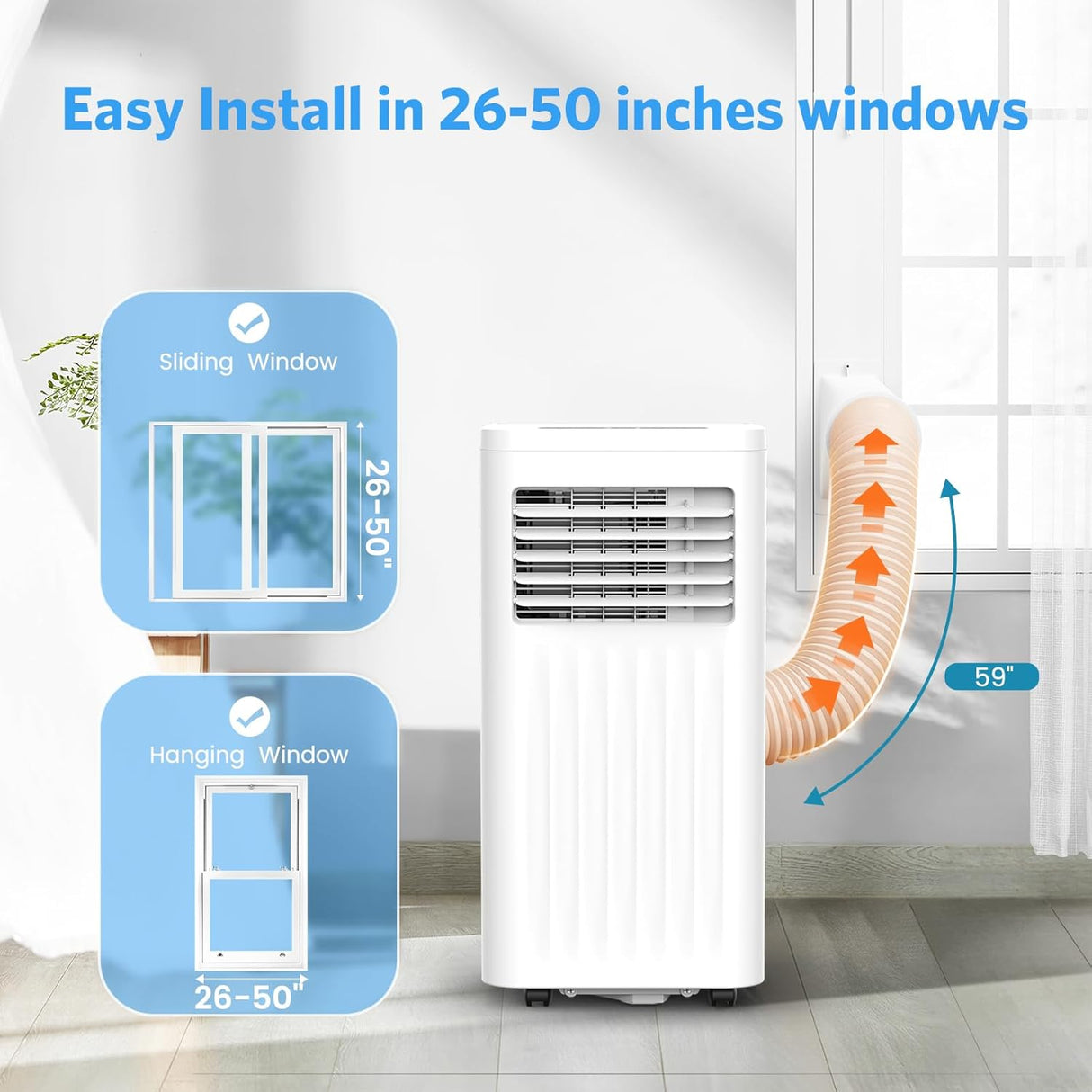 10000 BTUs Portable Air Conditioners with cooling/dehumidification/fan/sleep mode - ANTARCTIC - STARAir Conditioner
