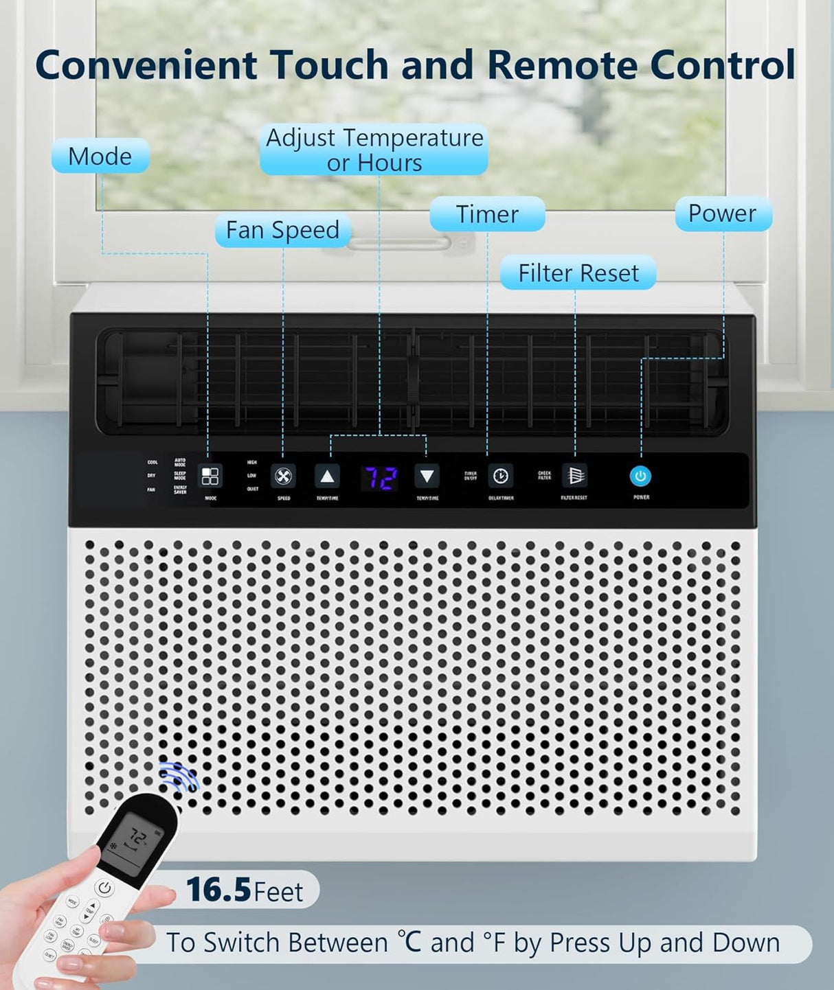 12000 BTU U Shaped Window Air Conditioner A5408W - ANTARCTIC - STARAir Conditioner