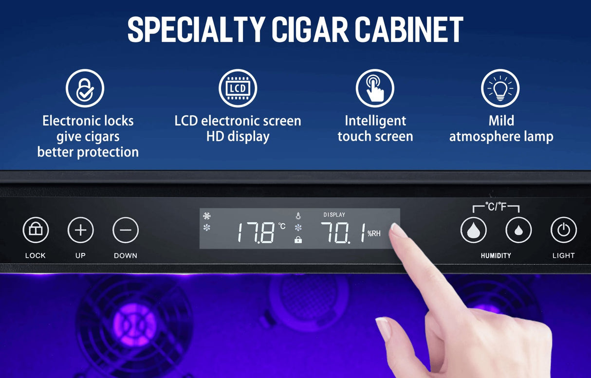 15 Inch Cigar Humidor Electric Humidor Black