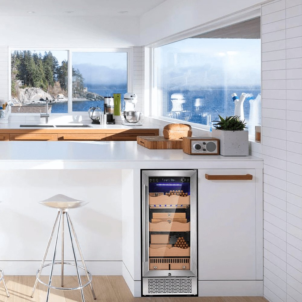 15 Inch Cigar Humidor Electric Humidor Black