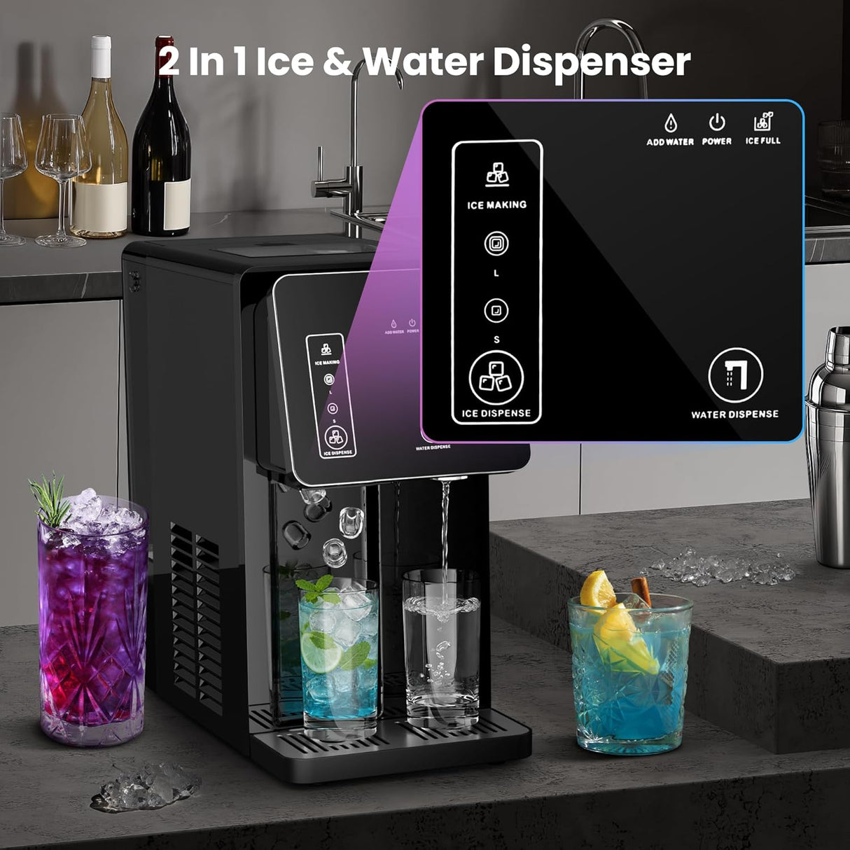 26LBS/24H Countertop Ice Machine with 3.3L Removable Water Tank - ANTARCTIC - STARice maker