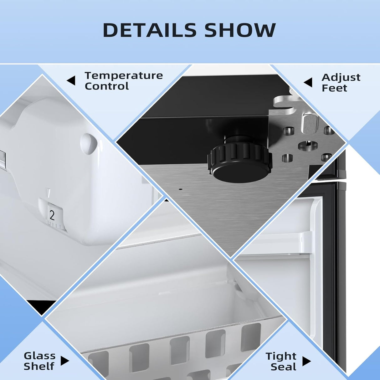 3.2 Cu.Ft,Mini Refrigerator with Freezer,Double Door Mini Fridge - ANTARCTIC - STARMini Fridge