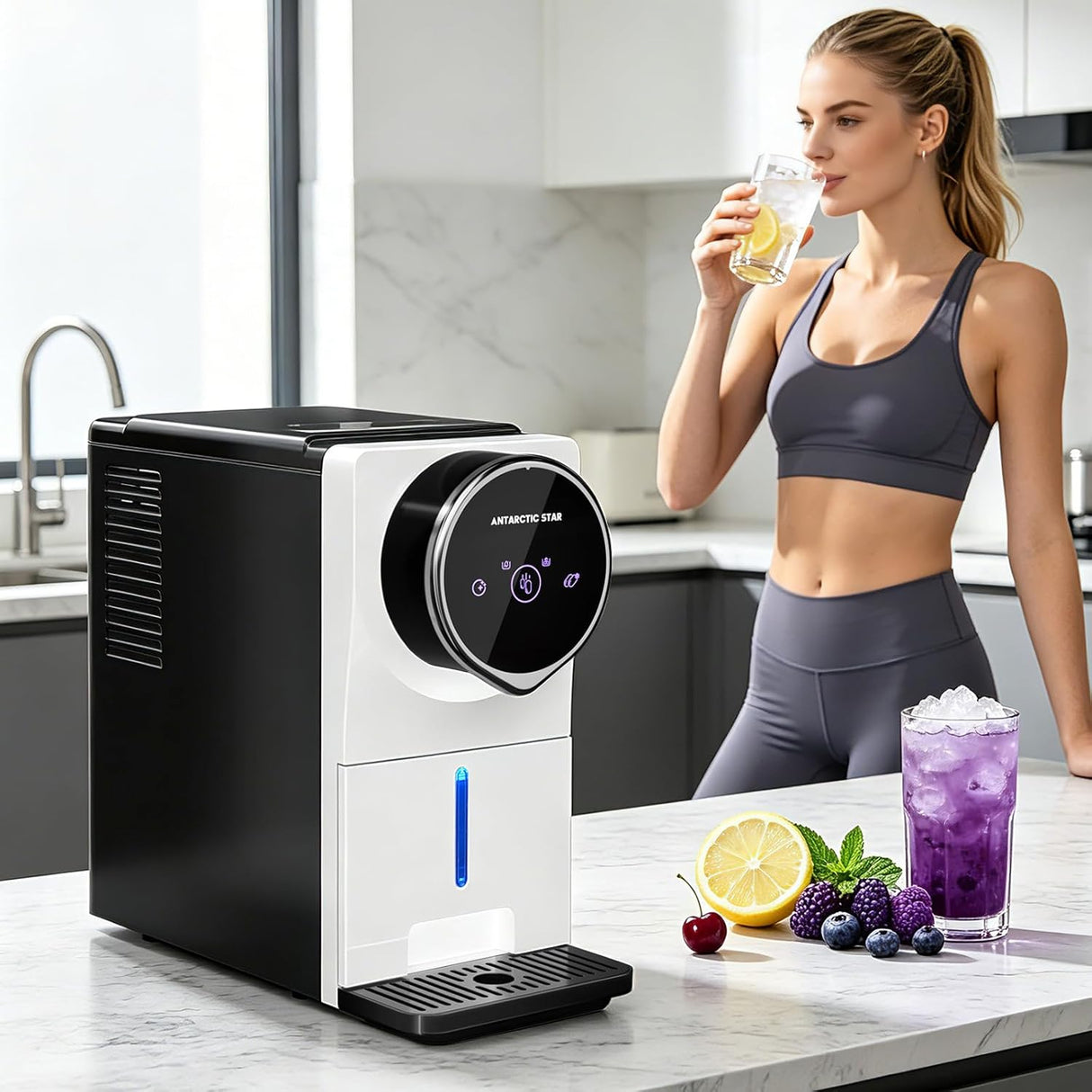 33 lb/24H Countertop Nugget Ice Maker,Gen 2 Penguin Image - ANTARCTIC - STARice maker