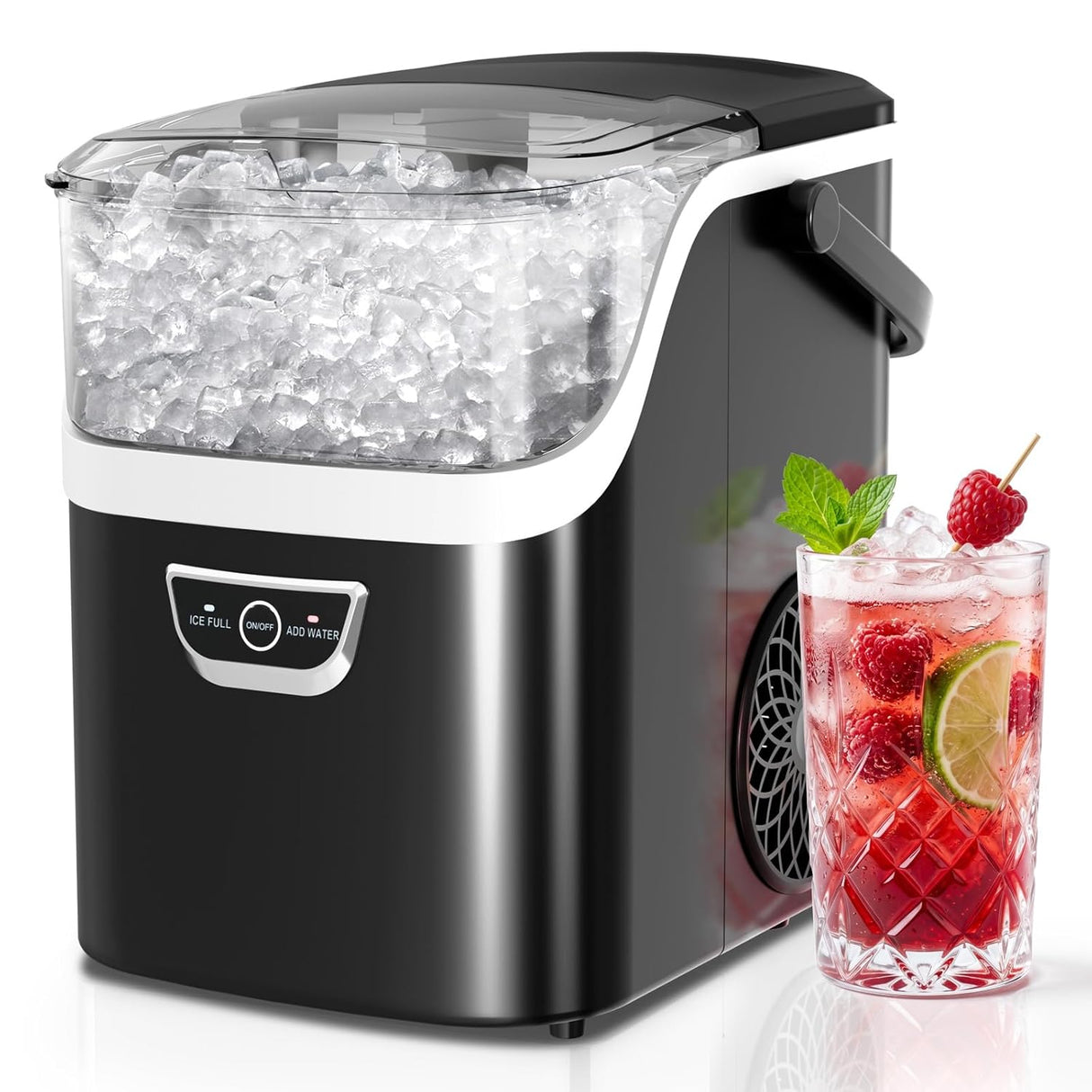 35Lbs Nugget Ice Maker Countertop, Portable Chewable Crushed Ice Machine with Self - Cleaning - ANTARCTIC - STARice maker