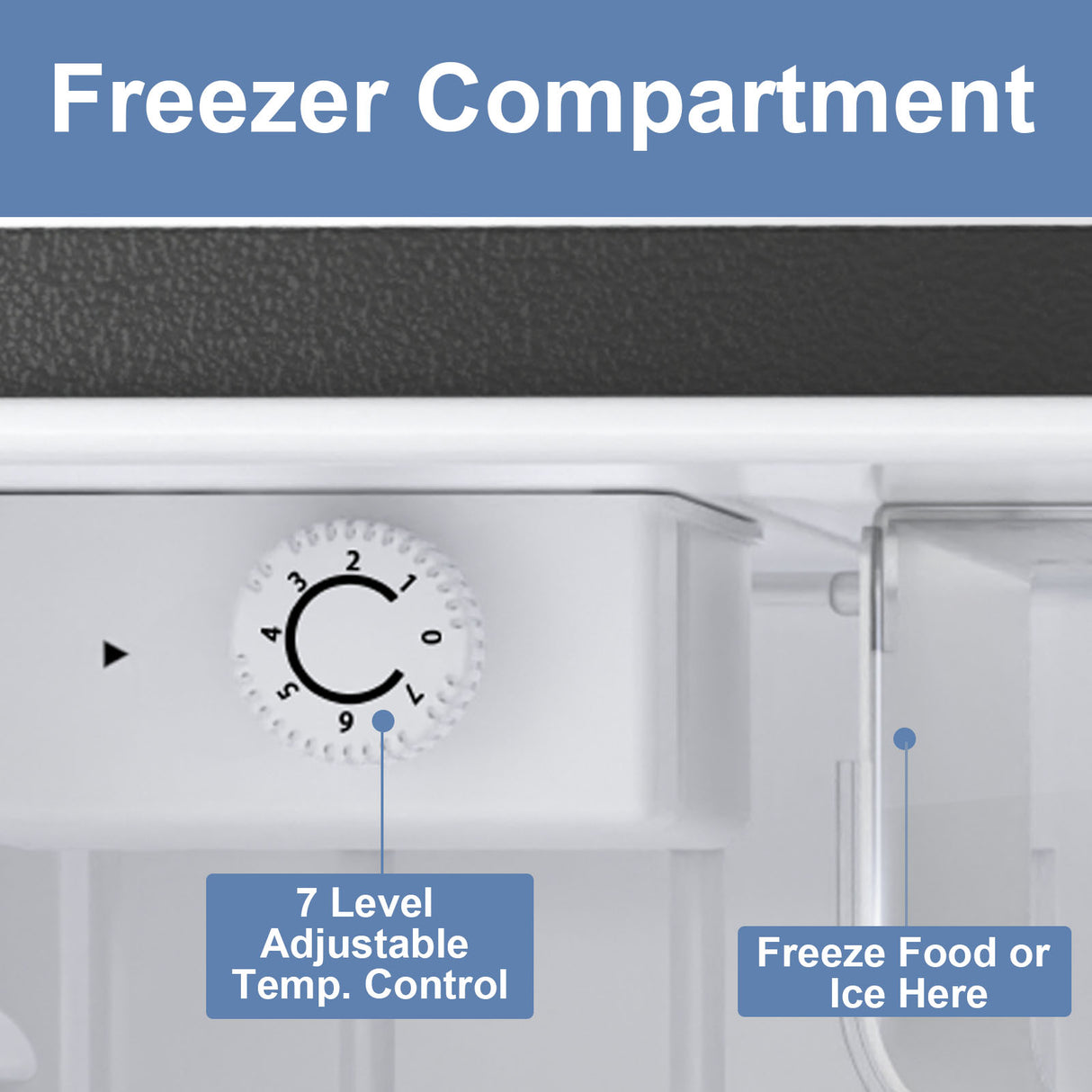 Antarctic Star 1.6Cu.Ft Compact Refrigerator Mini Fridge Glass Door Low Noise Freezer Storage of Beverages Vegetables Fruits, Black