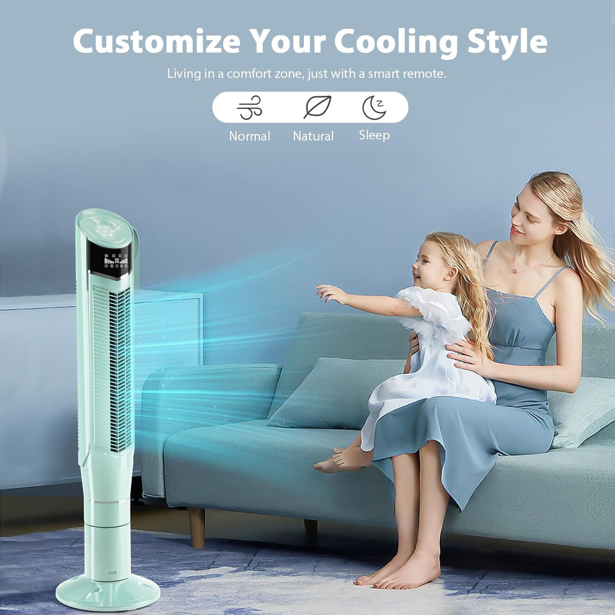 GlideAir 47_Antarctic Star Tower Fan 360°Oscillating Fan-47 Inch