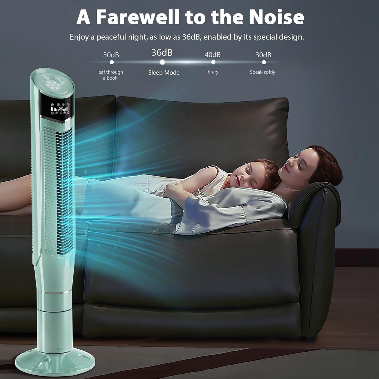 GlideAir 47_Antarctic Star Tower Fan 360°Oscillating Fan-47 Inch