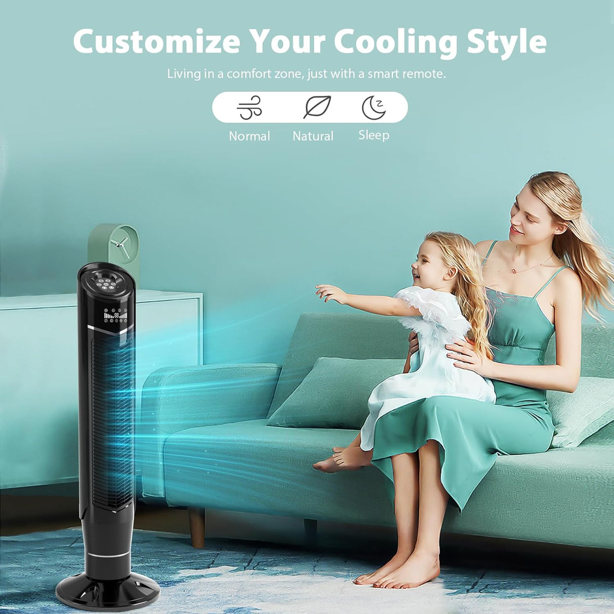 GlideAir 40_Antarctic Star Tower Fan 360°Oscillating-40 Inch