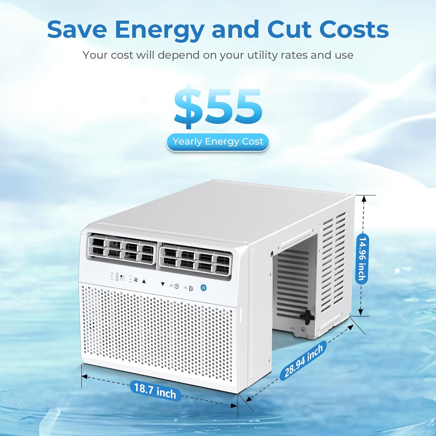 Antarctic Star U-Shaped Air Conditioner Window Unit 10000BTU