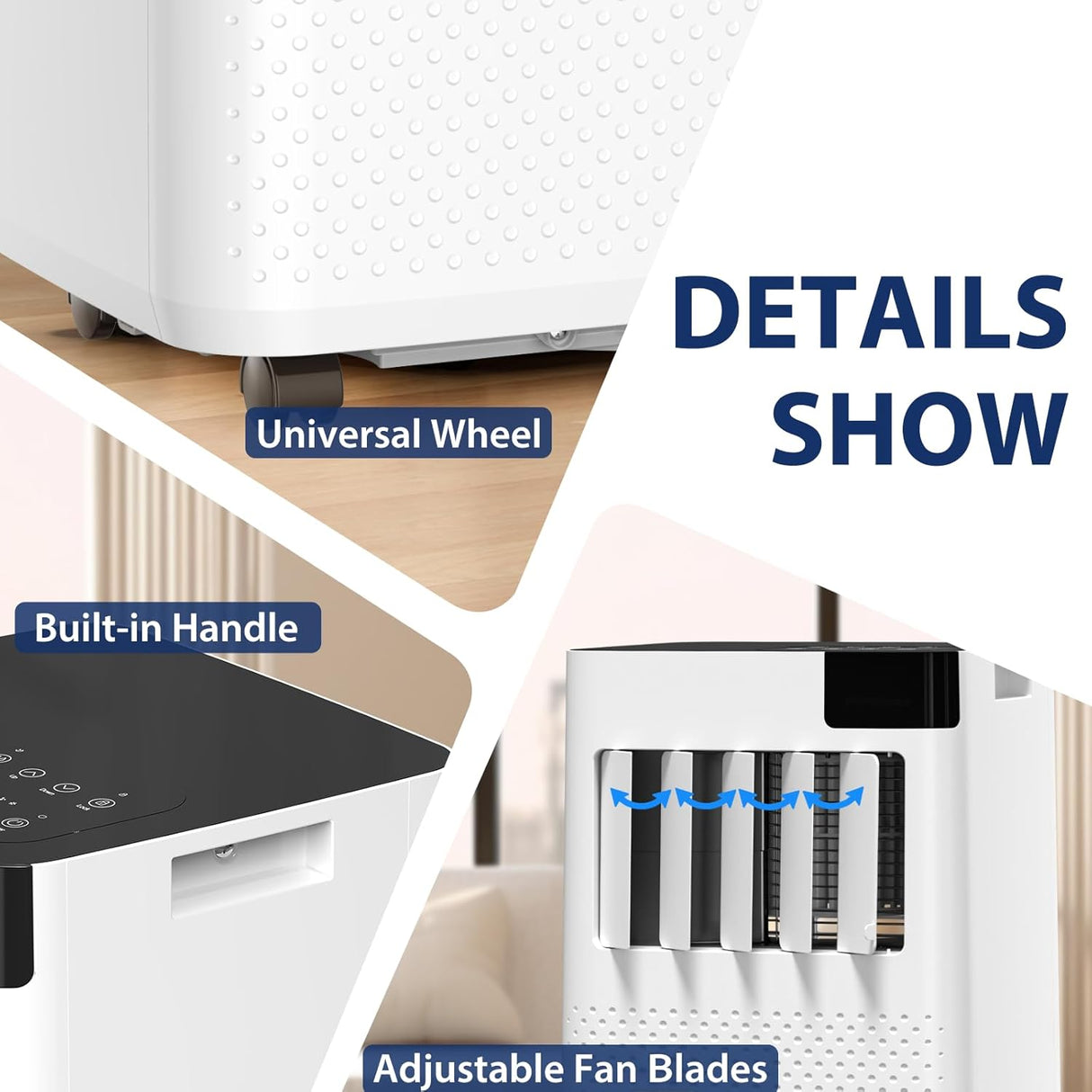 8,080 BTU Portable Air Conditioner, 3 in 1 Portable AC with Cool, Dry, Fan Modes - ANTARCTIC - STARAir Conditioner