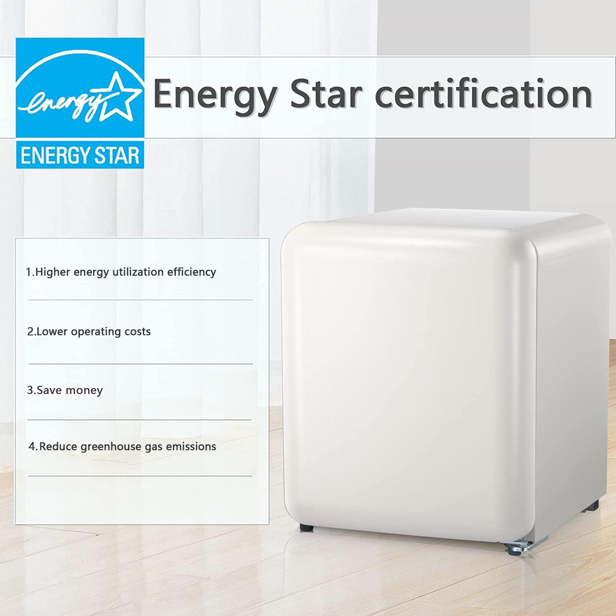 Antarctic Star Compact Refrigerator Mini Fridge for Beverage