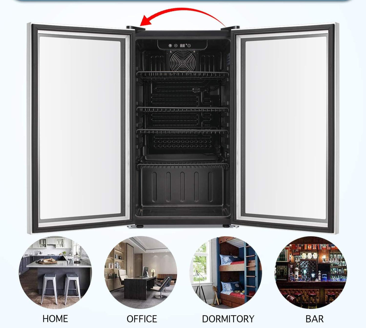 Antarctic Star Beverage Refrigerator Cooler 3.2cu.ft