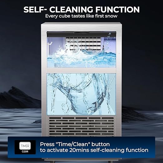 Antarctic Star 100Lbs/24H Commercial Ice Maker 58045RCI0 - STEEL - ANTARCTIC - STARice maker