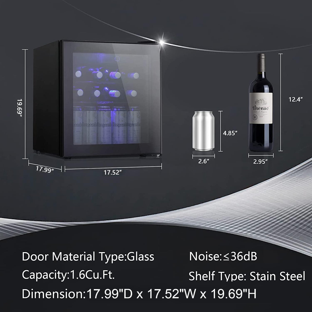 Antarctic Star 1.6cu.ft Wine Cooler W580042 - ANTARCTIC - STARBeverage Refrigerators