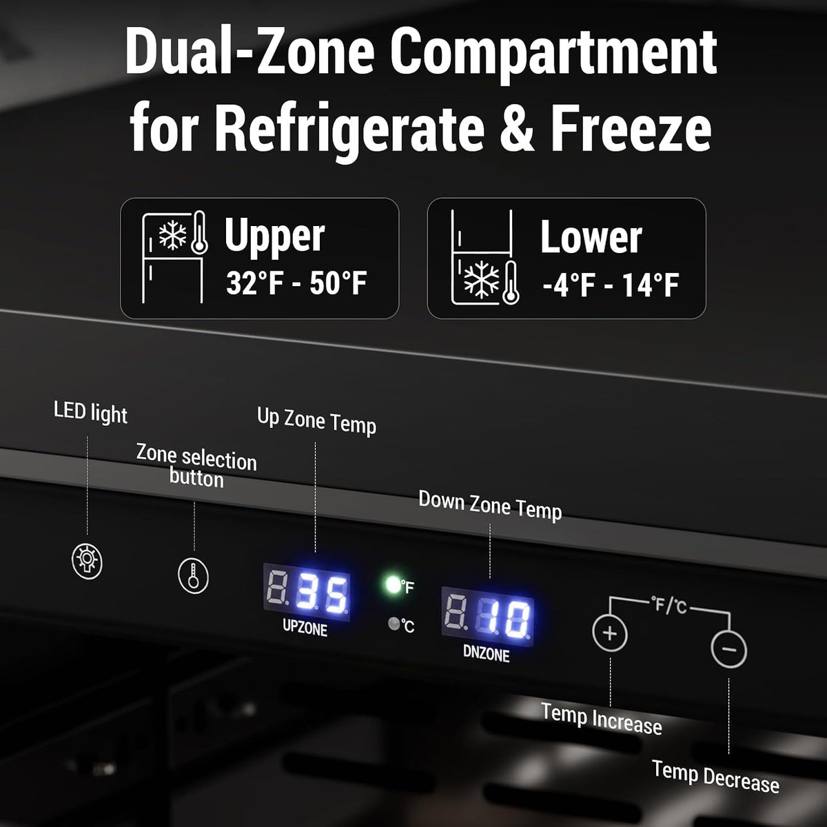 Antarctic Star 24-Inch Outdoor Dual-Zone Beverage Refrigerator, Double Drawer Undercounter Built-In or Freestanding Cooler - ANTARCTIC-STARBeverage Refrigerators