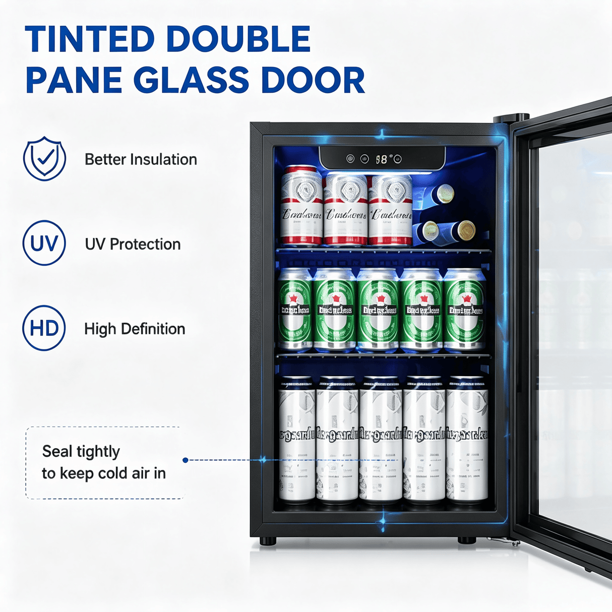 Antarctic Star Beverage Refrigerator Cooler-1.7Cu.Ft - ANTARCTIC-STAR