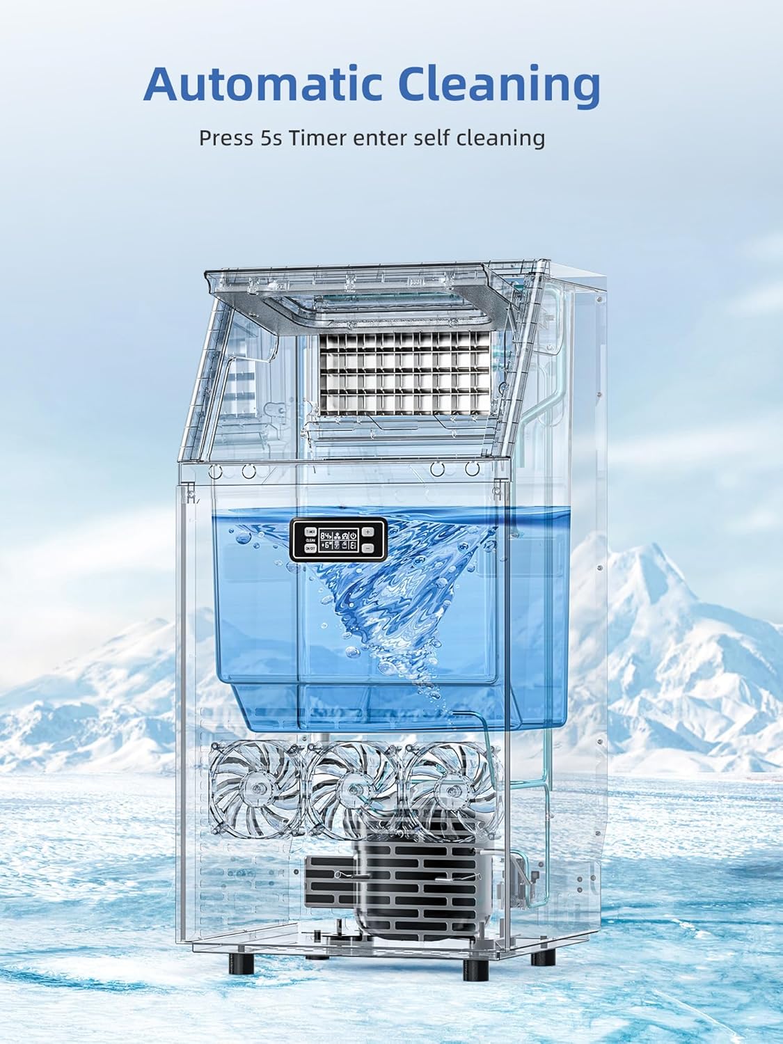 Antarctic Star Commercial Ice Makers Machine Stainless Steel Makers Freestanding - ANTARCTIC - STAR