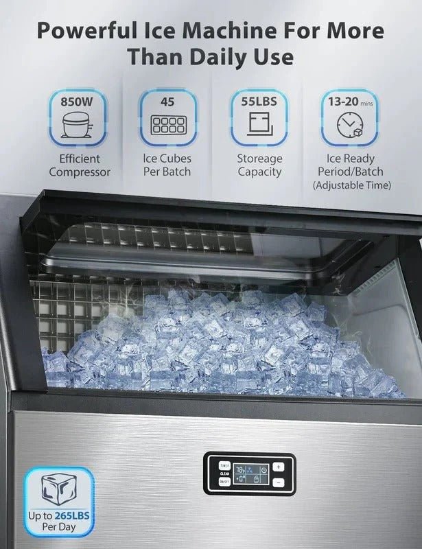 Antarctic Star Commercial Ice Makers Machine Stainless Steel Makers Freestanding - ANTARCTIC - STAR
