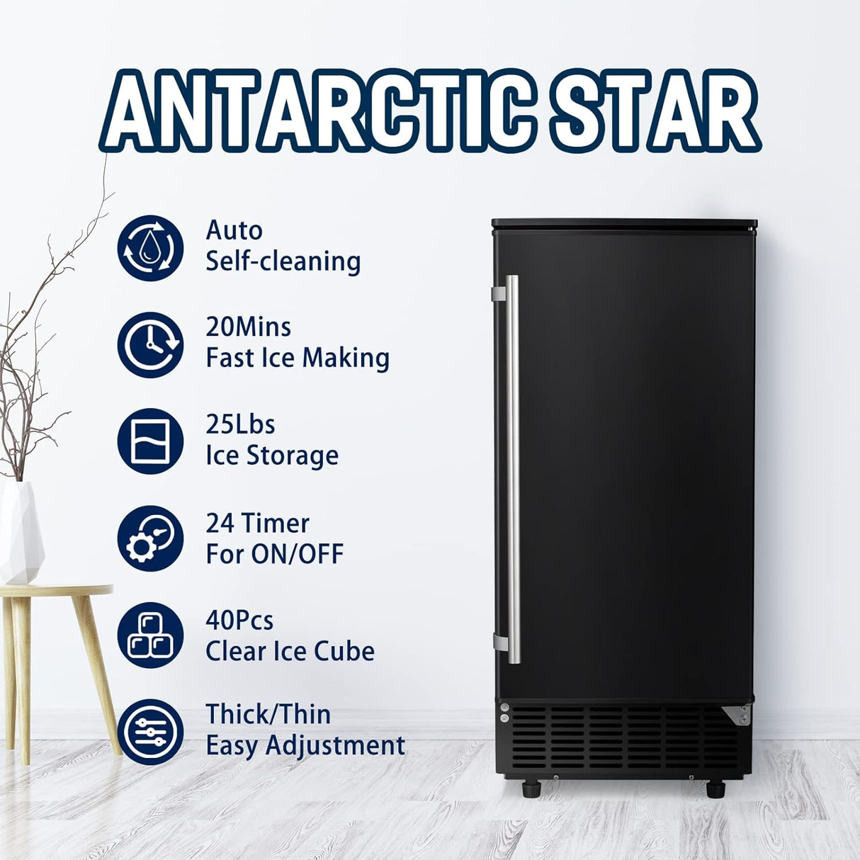 Antarctic Star Ice Maker Ice Scoop Handle Water Inlet Pipe Draining Pipe Quick Connector - ANTARCTIC - STAR