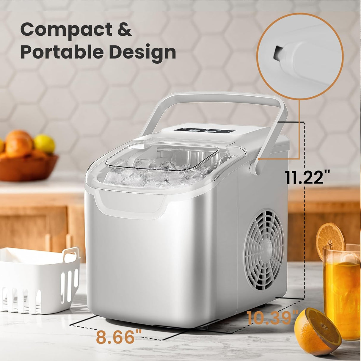 Antarctic Star Ice Makers Countertop with Handle - ANTARCTIC - STARice maker
