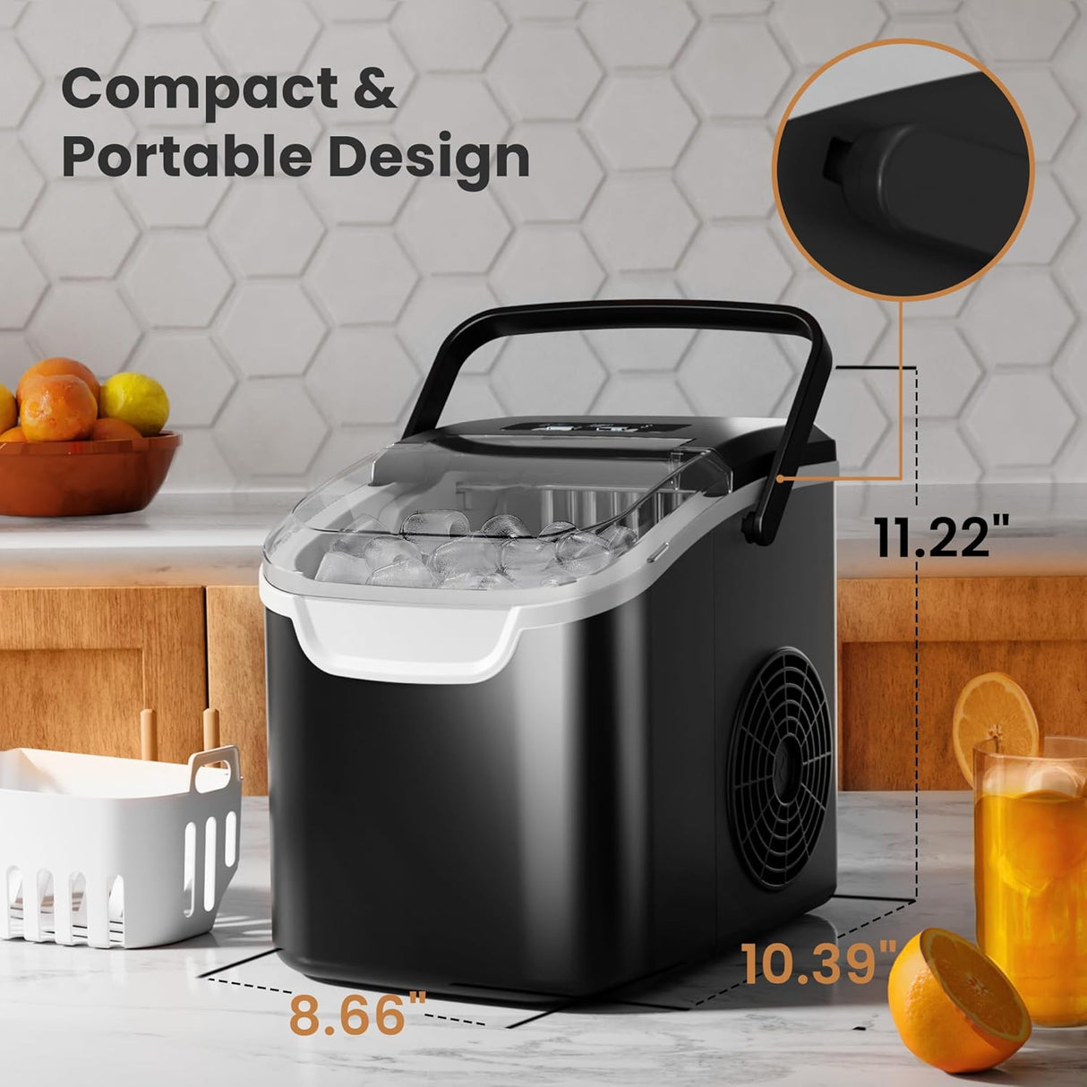 Antarctic Star Ice Makers Countertop with Handle - ANTARCTIC - STARice maker