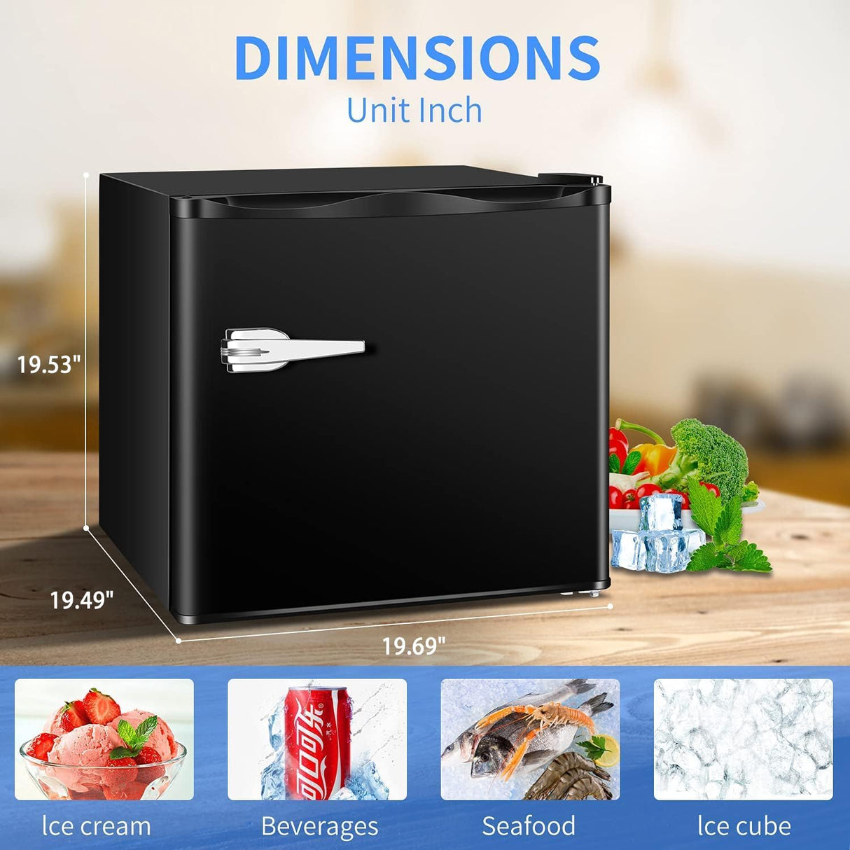 Antarctic Star Mini Upright Freezer - 1.2 cu.ft - ANTARCTIC - STAR