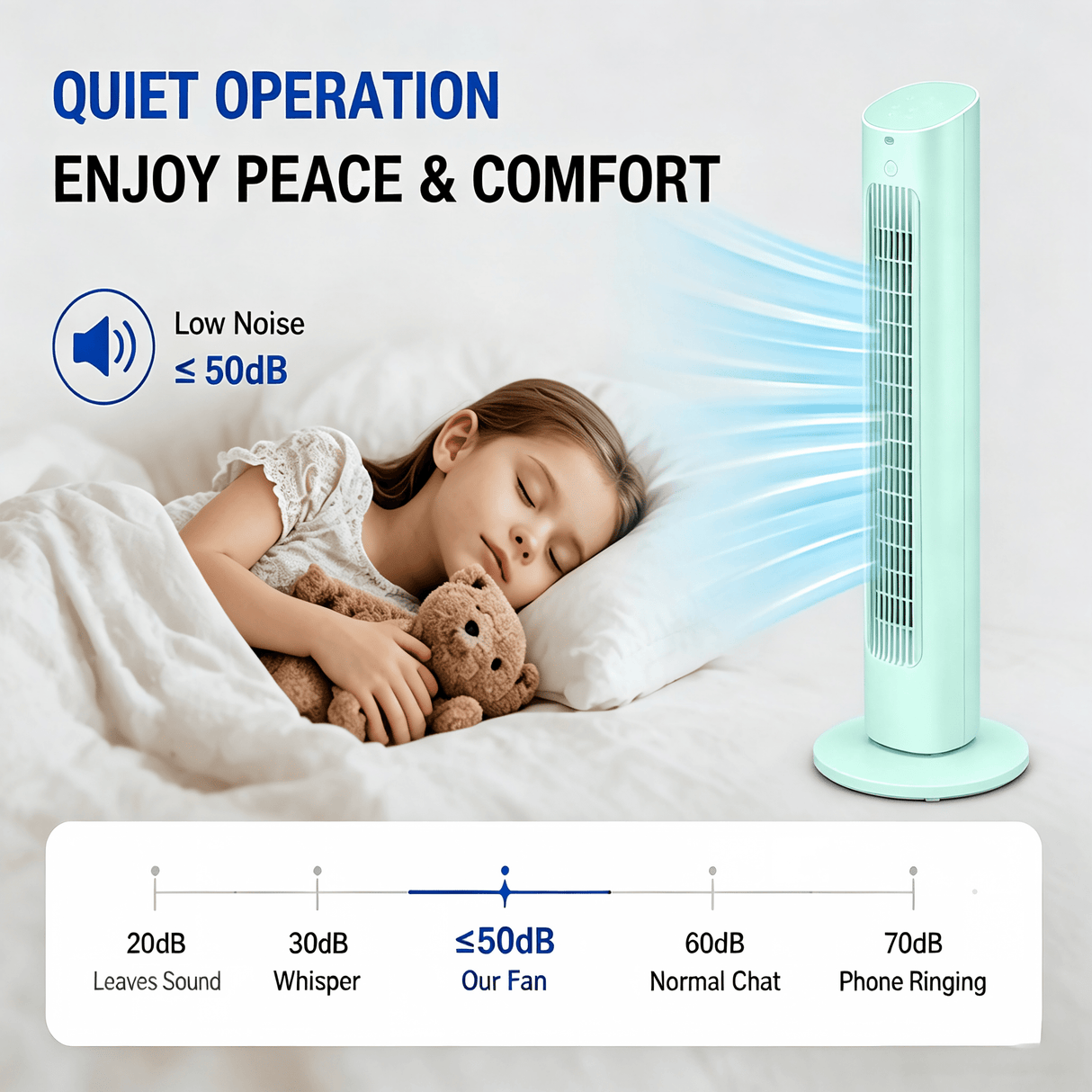 Antarctic Star Tower Fan 85°Oscillating - ANTARCTIC-STAR