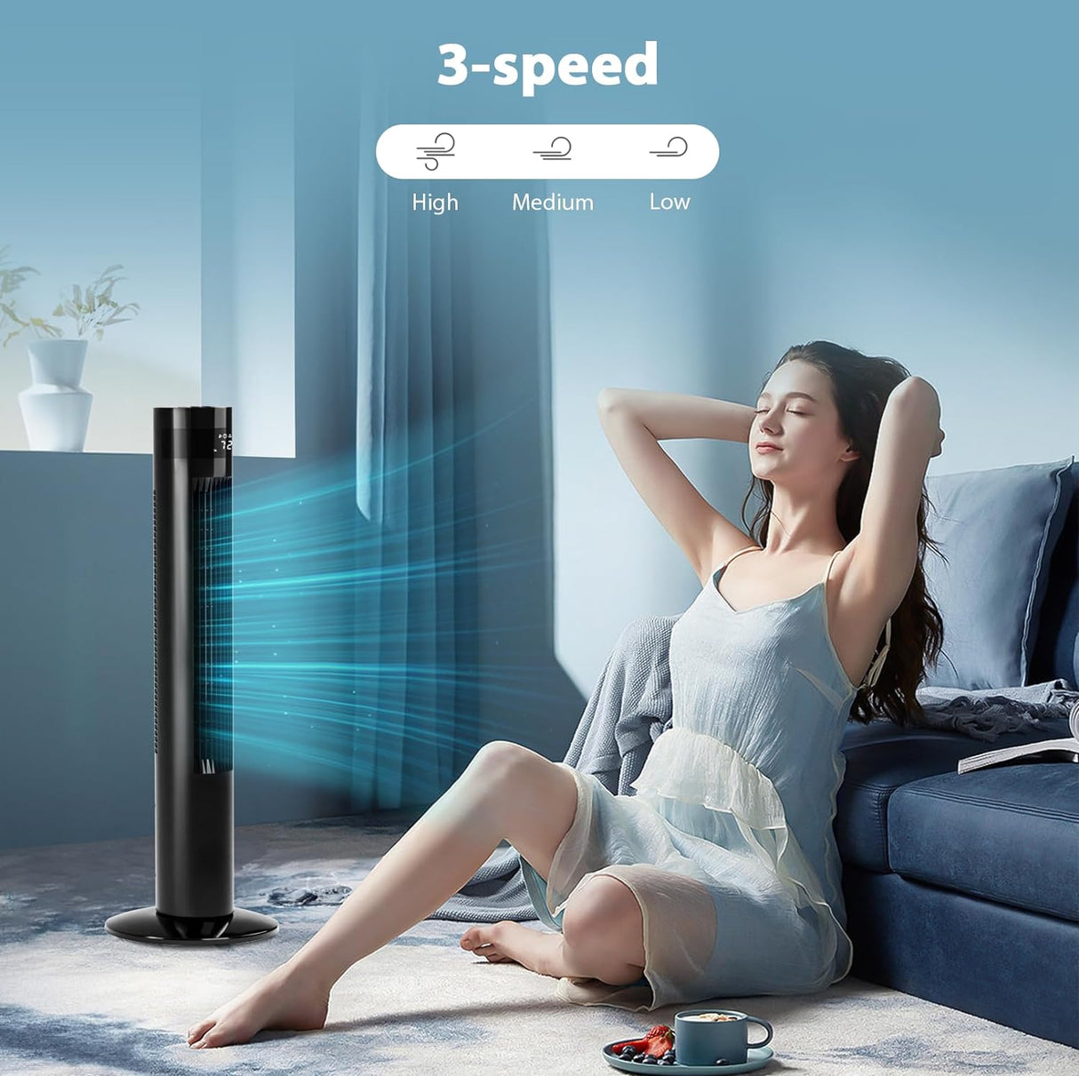 Antarctic Star Tower Fan Portable Electric Oscillating Fan - 36 inch - ANTARCTIC - STAR