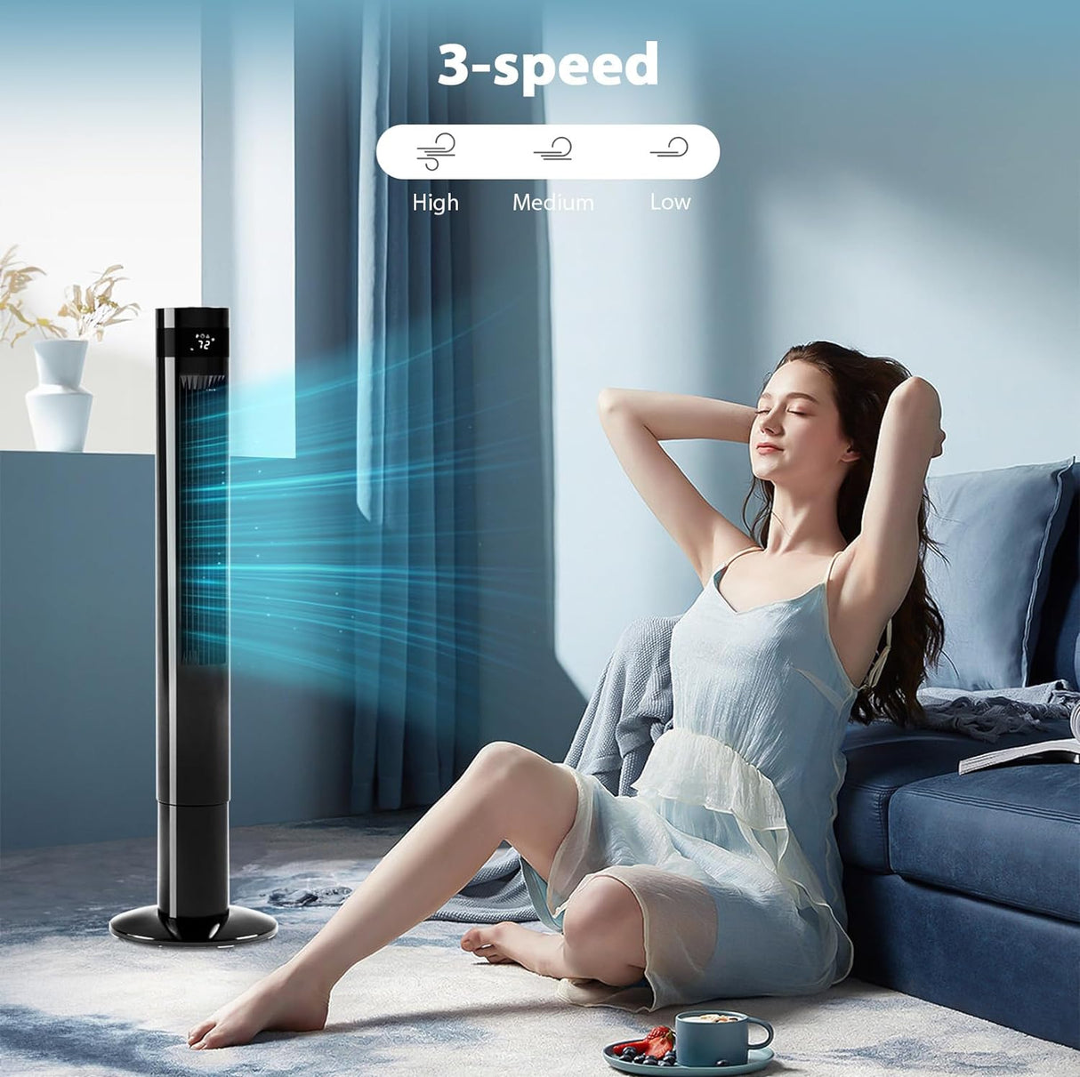 Antarctic Star Tower Fan Portable Electric Oscillating Fan - 43 inch - ANTARCTIC - STAR