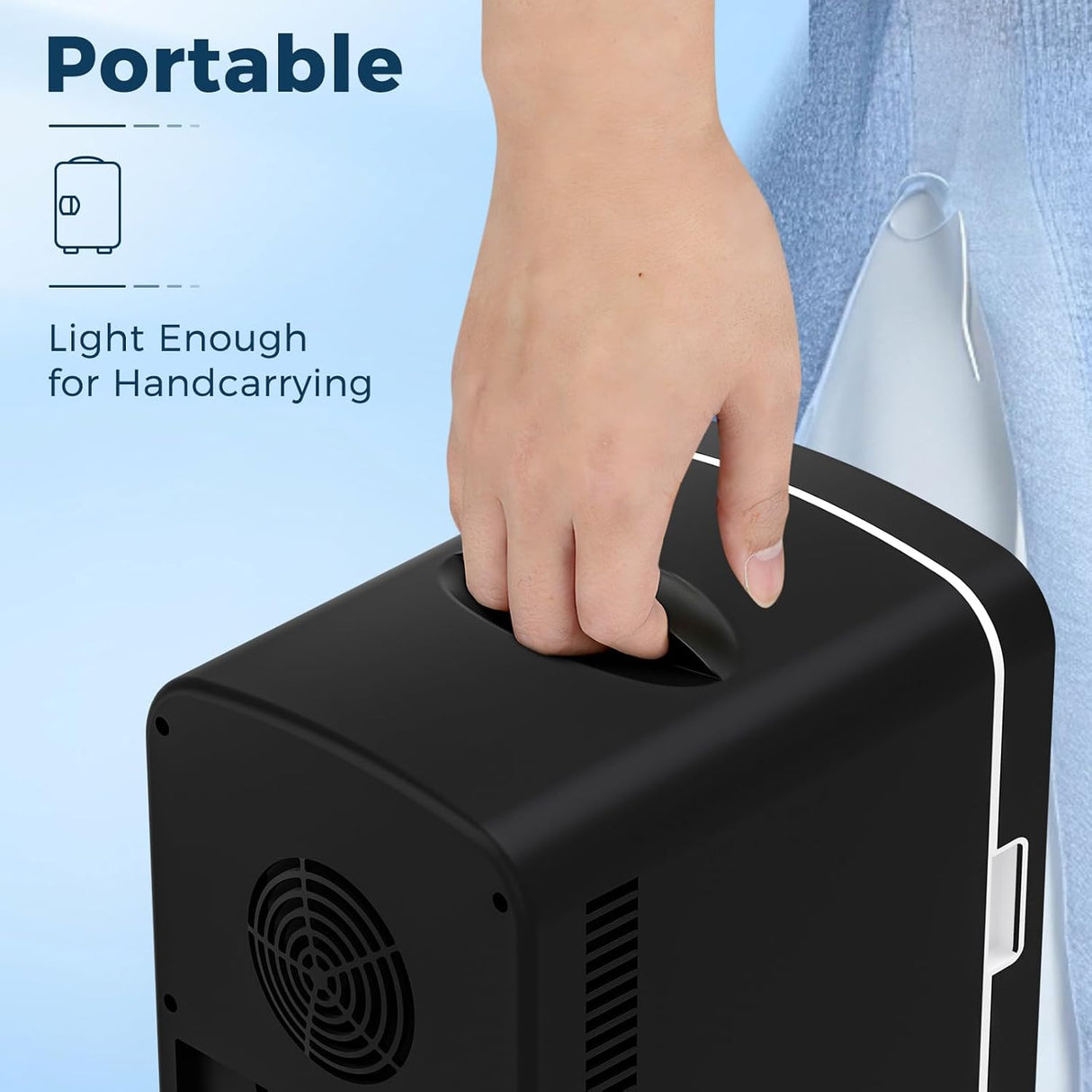Compact Refrigerator, Portable Mini Fridge, Skin Care 4L Capacity/6 Cans - ANTARCTIC - STARBeauty Fridge