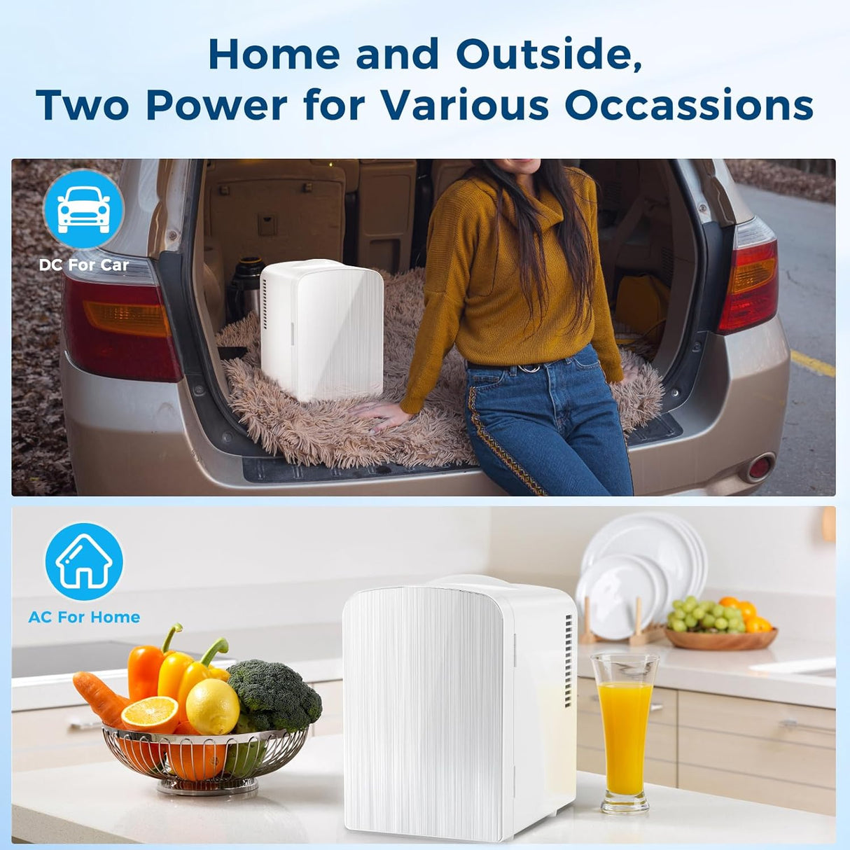 Compact Refrigerator, Portable Mini Fridge, Skin Care 4L Capacity/6 Cans - ANTARCTIC - STARBeauty Fridge