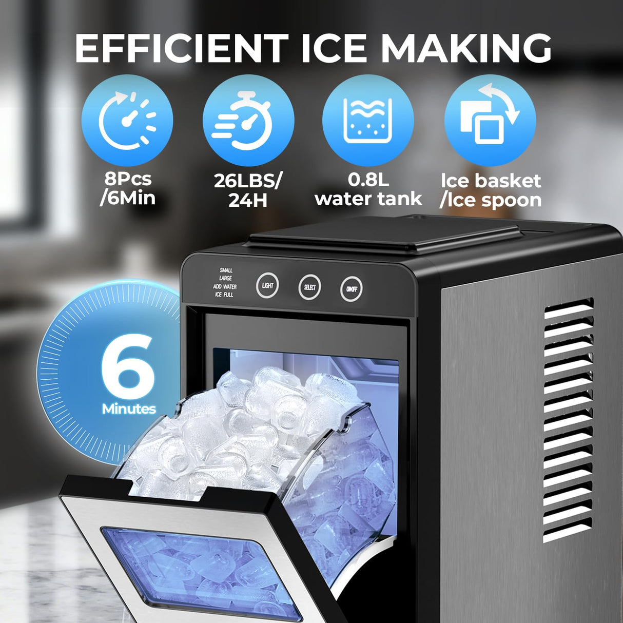 Ice Maker Countertop with 2 Ice Sizes 58212RIM0 - ANTARCTIC - STARice maker