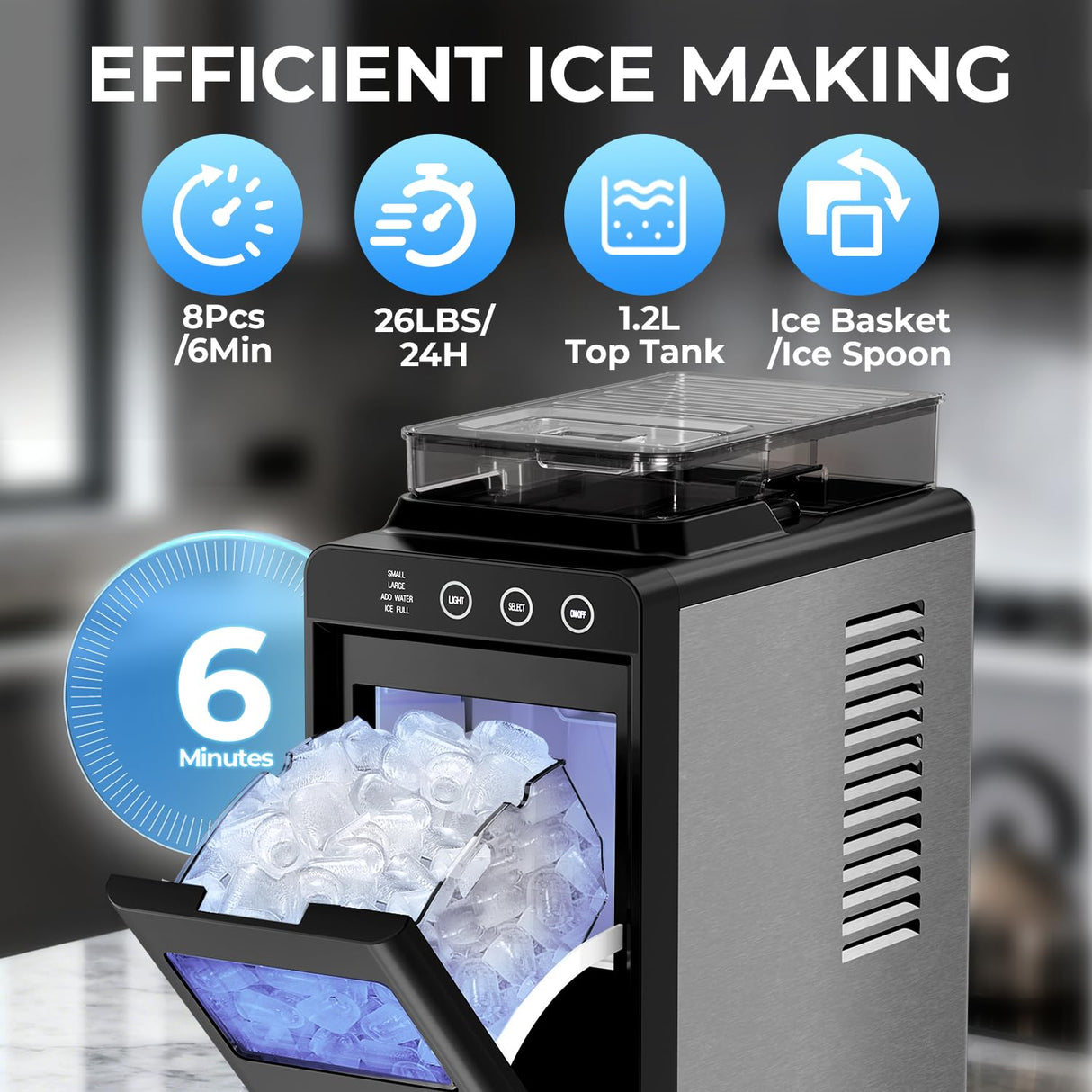 Ice Maker Countertop with 2 Ice Sizes 58212RIM0 - ANTARCTIC - STARice maker