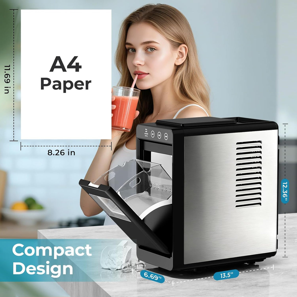 Ice Maker Countertop with 2 Ice Sizes 58212RIM0 - ANTARCTIC - STARice maker