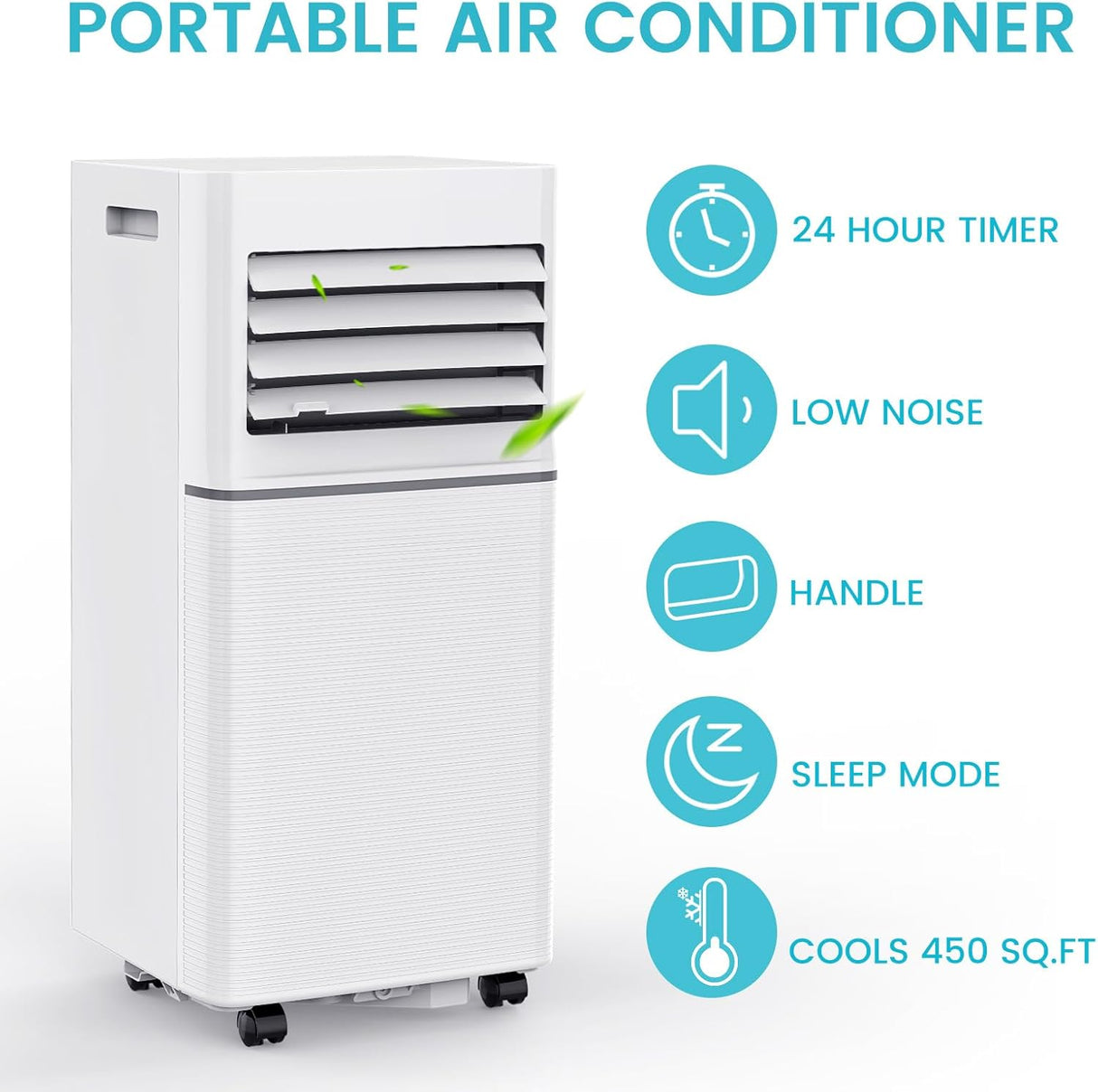 Portable Air Conditioner 8,000 BTU, 3 - in - 1 AC Cooler Dehumidifier Fan with LED Display AC5421 - ANTARCTIC - STARAir Conditioner