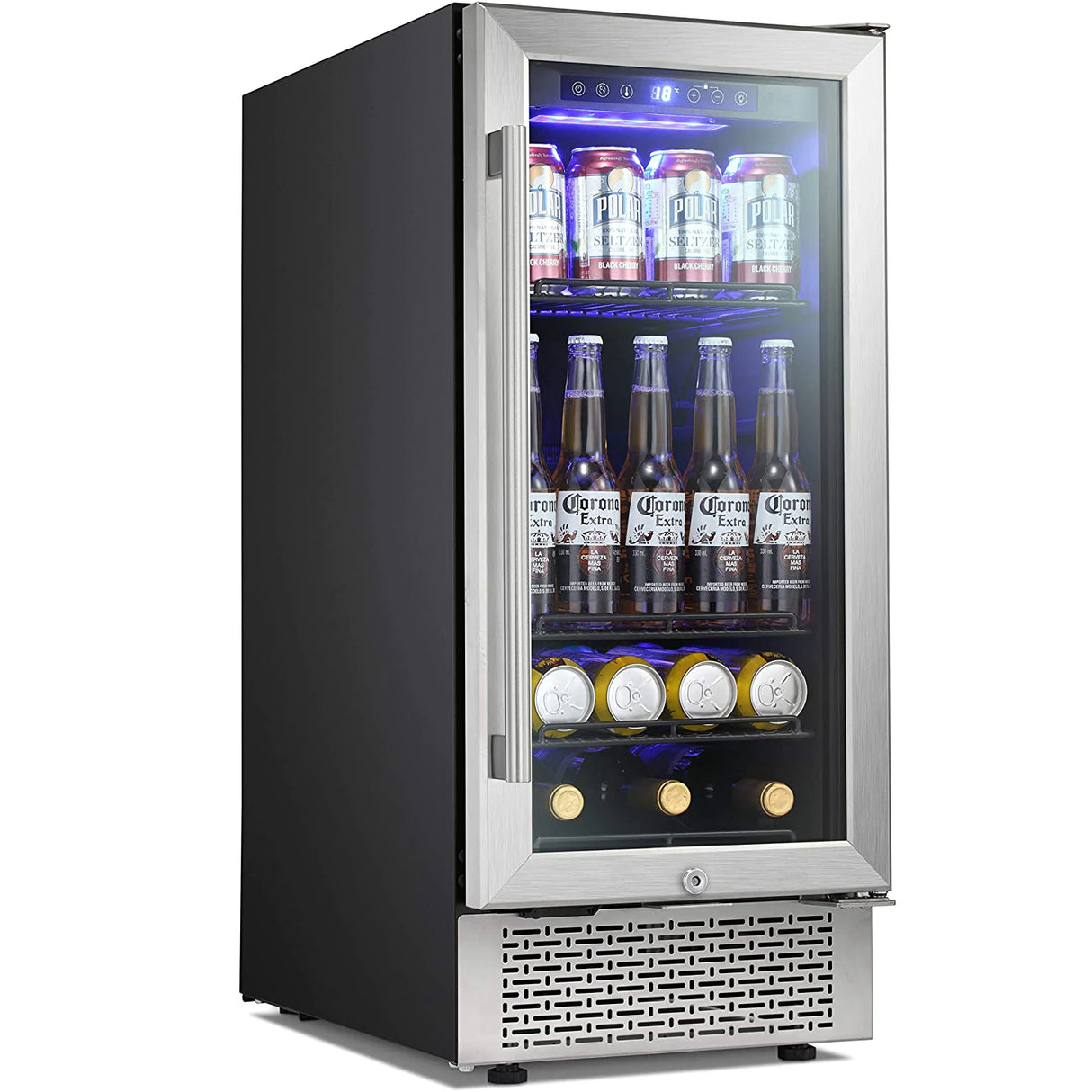 Antarctic Star 15 Inch Beverage Refrigerator Digital Memory Temperature