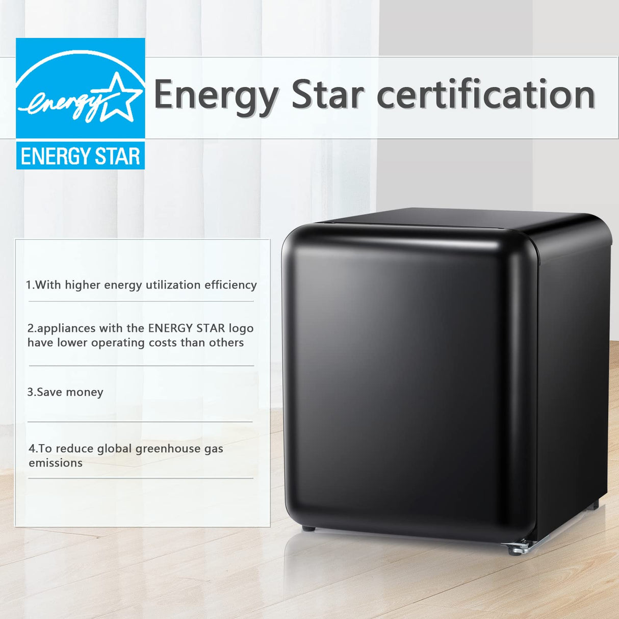 Antarctic Star Compact Refrigerator Mini Fridge for Beverage