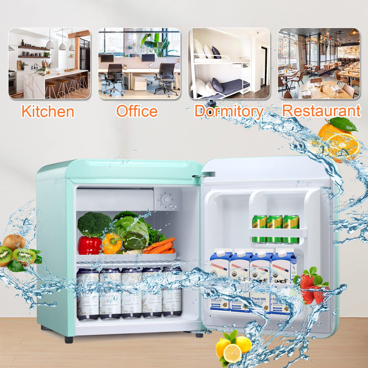 Antarctic Star Compact Refrigerator Mini Fridge for Beverage