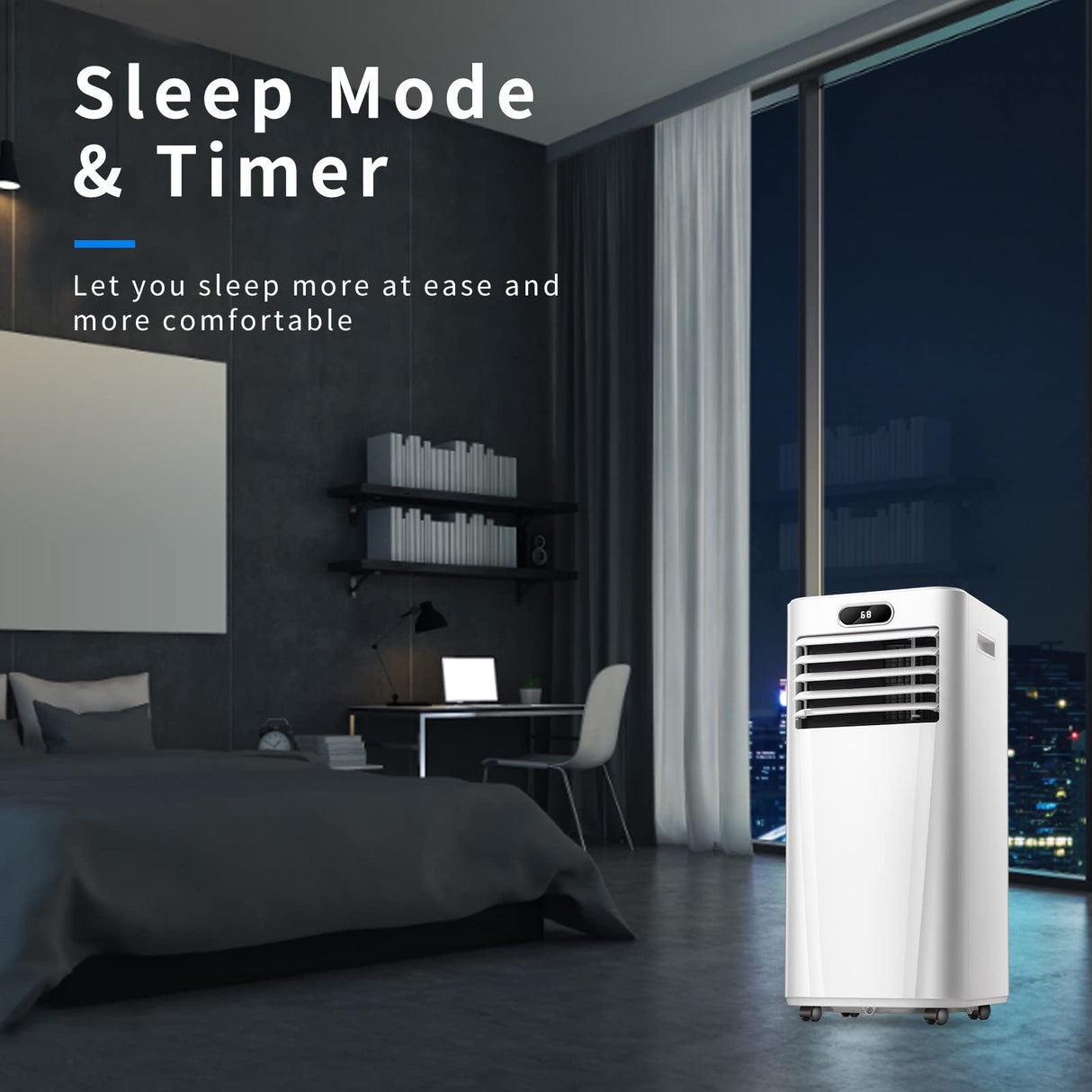 Antarctic Star 10000BTU Portable Air Conditioner with Cooling Dehumidifier