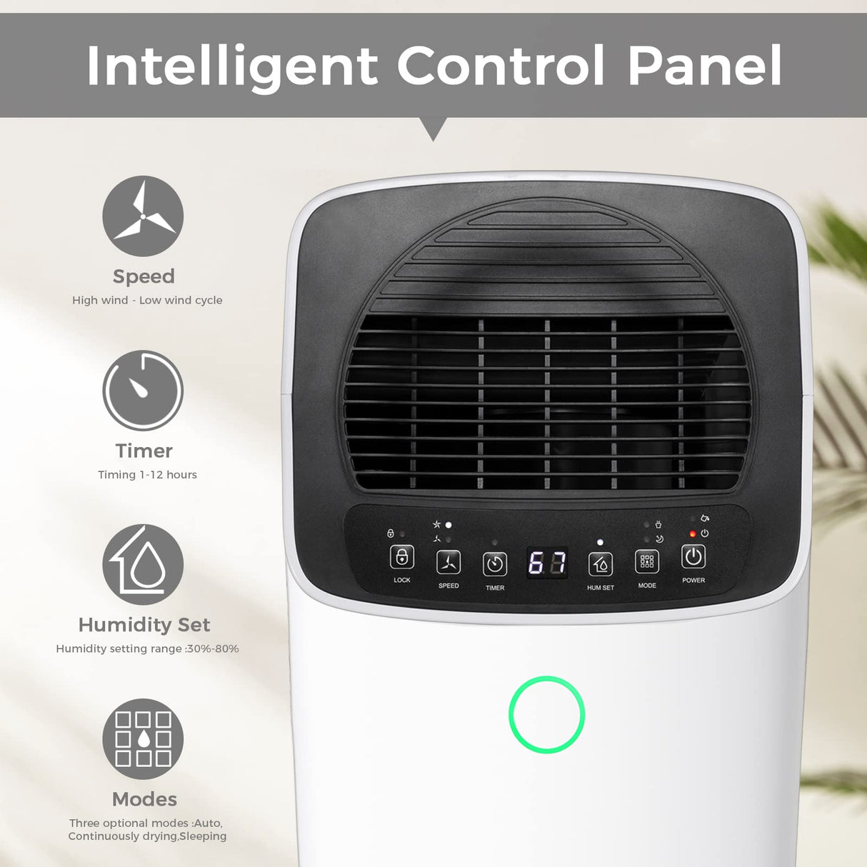 Antarctic-Star 24 Pint 269 sq. ft Portable Dehumidifier