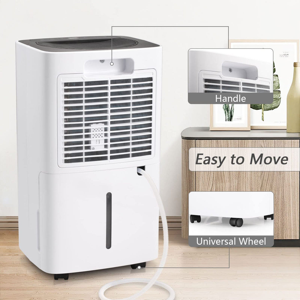 Antarctic-Star 24 Pint 269 sq. ft Portable Dehumidifier