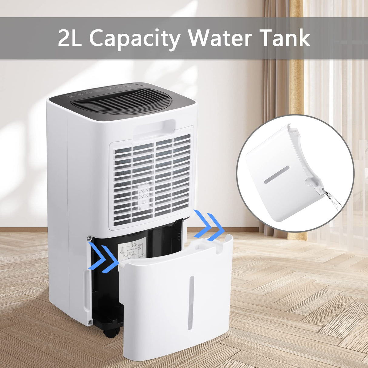 Antarctic-Star 24 Pint 269 sq. ft Portable Dehumidifier