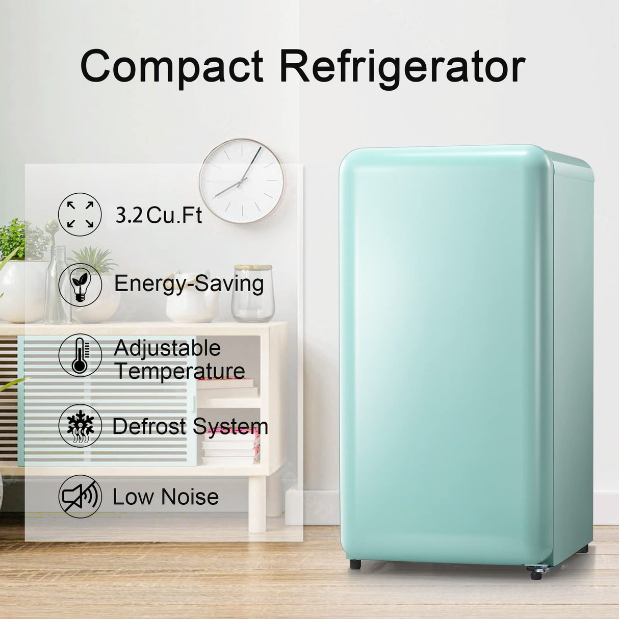 Antarctic Star 3.2Cubic Feet Mini Fridge Compact Refrigerator