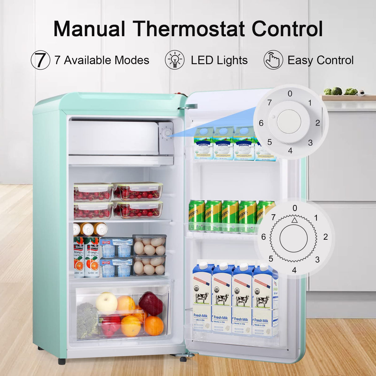 Antarctic Star 3.2Cubic Feet Mini Fridge Compact Refrigerator