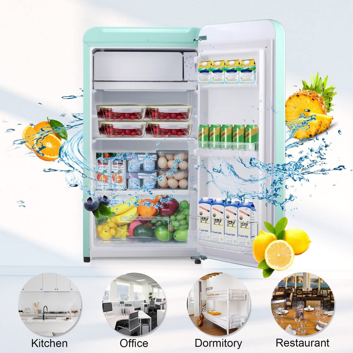 Antarctic Star 3.2Cubic Feet Mini Fridge Compact Refrigerator