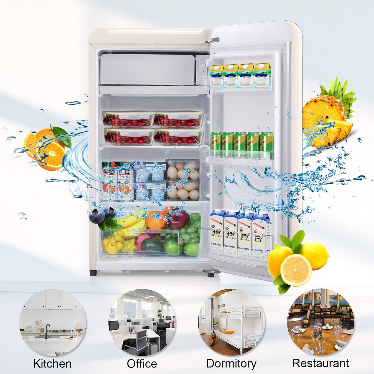 Antarctic Star 3.2Cubic Feet Mini Fridge Compact Refrigerator