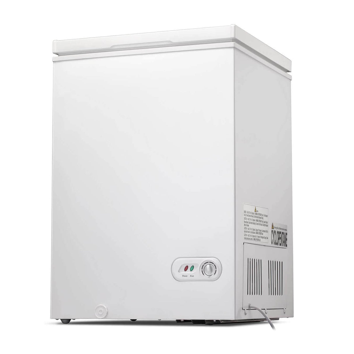 Antarctic Star 3.5 Cu.ft Chest FreezerWith Removable Basket Free Standing Top open Door white