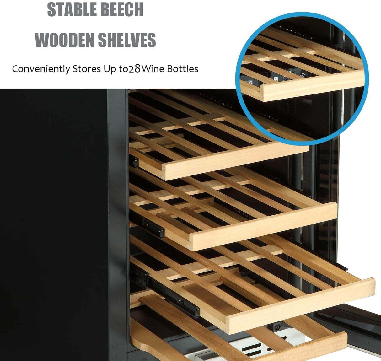 ChillEdge 28_Antarctic Star 15" Wine Cooler Beverage Refrigerator Digital Temperature