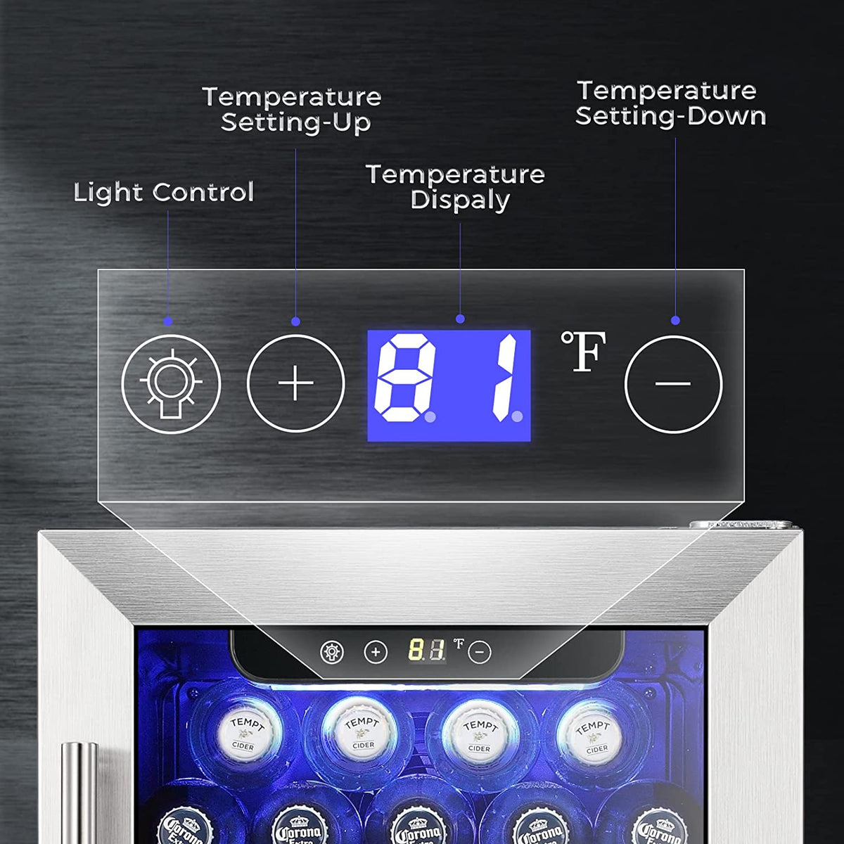 Antarctic Star 2.9 Cu.Ft Beverage Refrigerator Wine Cooler - ANTARCTIC-STAR